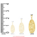 Our Lady Of Guadalupe Pendant Necklace in Gold (Large) 2.47 in. (Yellow/Rose/White)