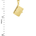 3D Moveable Koran Pendant Necklace in Gold (Yellow/Rose/White)