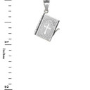 3D Moveable Russian Bible Pendant Necklace in .925 Sterling Silver