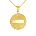 Divine Mercy Round Medallion with Diamonds Pendant Necklace in Gold (Yellow/Rose/White)
