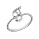 "A-Z" Script Initial Diamond Stackable Rope Ring (Available in Yellow/Rose/White Gold)