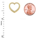 Valentine's Heart "I LOVE YOU" Necklace in Gold (Yellow/Rose/White) (0.62")