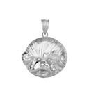 Bichon Frise Dog Head Pendant Necklace in Sterling Silver
