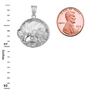 Bichon Frise Dog Head Pendant Necklace in Sterling Silver