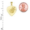 Guitar Pick Pendant Necklace in Gold (Yellow/ Rose/White)