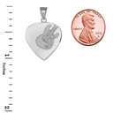 Guitar Pick Pendant Necklace in Sterling Silver