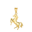 Running Horse Pendant Necklace in Gold (Yellow/ Rose/White)