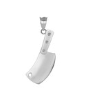 Meat Cleaver Pendant Necklace in Sterling Silver