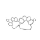 Paw Print Necklace in Sterling Silver