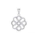 Intricate Celtic Knot Pendant Necklace in Sterling Silver