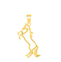 Jumping Stallion Horse Pendant Necklace in Gold (Yellow/ Rose/White)