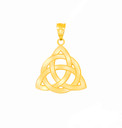 Celtic Knot Triquetra Pendant Necklace in Gold (Yellow/ Rose/White)