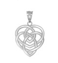 Celtic Motherhood Trinity Knot Pendant Necklace in Sterling Silver