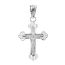 Greek Orthodox Cross Pendant Necklace  in Sterling Silver