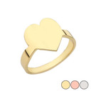 Yellow Gold Heart Shape Love Ring