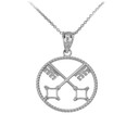 Saint Peter's Keys of Heaven Pendant Necklace in Sterling Silver