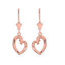 Loving Heart Leverback Earrings (Available in Yellow/Rose/White Gold)