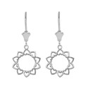 Filigree Little Hearts Leverback Earrings in Sterling Silver