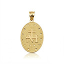 Gold Virgin Mary Necklace - Miraculous Medal (Available in Yellow Gold, Rose Gold, White Gold)