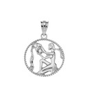 12 Astrological Zodiac Signs Rope Pendant Necklace in Sterling Silver