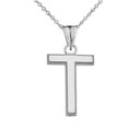 .925 Sterling Silver Personalized Milgrain Letter "A-Z" Initial Pendant Necklace