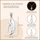 .925 Sterling Silver Lobster Claw Pendant Necklace