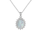 Opal Fancy Pendant Necklace in Gold (Yellow/Rose/White)