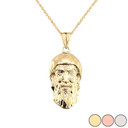 Saint Charbel/Sharbel Makhlouf Pendant Necklace in Gold (Yellow/Rose/White)