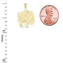 Polar Bear Cub Pendant Necklace In Gold (Yellow/Rose/White)