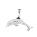 Dolphin Pendant Necklace In Gold (Yellow/Rose/White)