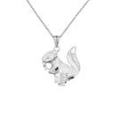 Squirrel Pendant Necklace In Gold (Yellow/Rose/White)