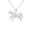 Stallion Pendant Necklace In Sterling Silver