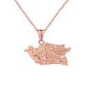 Dove Bird Pendant Necklace In Gold (Yellow/Rose/White)