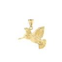 Hummingbird Pendant Necklace In Gold (Yellow/Rose/White)