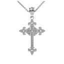 Saint Cross Pendant Necklace in Sterling Silver