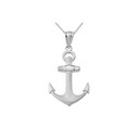 Sterling Silver Nautical Anchor Pendant Necklace