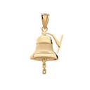 Gold Bell Pendant Necklace (Yellow/Rose/White)