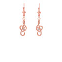 Dainty Diamond Treble Clef Heart Music Note Earrings (Available in Yellow/Rose/White Gold)