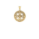 Celtic Knot Cross Shield Pendant Necklace in Gold (Yellow/Rose/White) (Small)