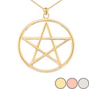 XL Pentagram Pendant in Gold (Yellow/Rose/White)