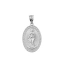 Mary Immaculate Pendant Necklace in Sterling Silver