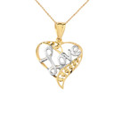 Solid-Yellow-Gold-heart-love-Pendant-Necklace