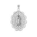 Our Lady of Guadalupe Pendant Necklace in Sterling Silver (S/M/L)