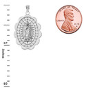 Our Lady of Guadalupe Pendant Necklace in Sterling Silver (S/M/L)