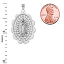 Our Lady of Guadalupe Pendant Necklace in Sterling Silver (S/M/L)