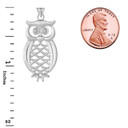 Solid-White-Gold-Designer-Owl-Pendant-Necklace