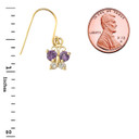 Mini Butterfly with Birthstones Earrings in Gold (Yellow/Rose/White)