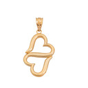 Infinity Heart pendant necklace in Gold(Yellow/Rose/White)