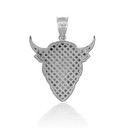 10k/14k 3D Gold Bull  Pendant Necklace with Caged Back (Yellow/Rose/White)