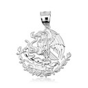 10K/14K Gold Mexican Eagle Pendant Necklace (1.28") (Available in Yellow Gold, Rose Gold, White Gold)